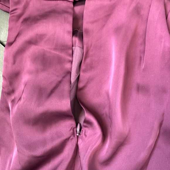 Lulus Distinctive Charm Purple Satin Asymmetrical Maxi Dress - Size M - Picture 4 of 5